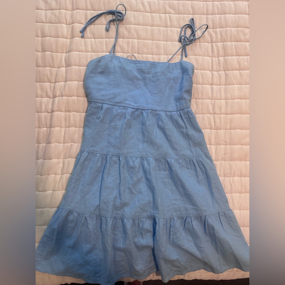 Abercrombie & Fitch Blue Smocked Dress
